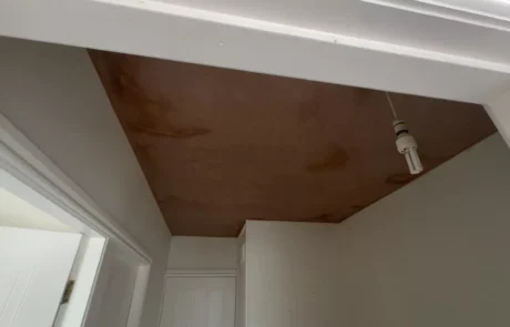 Newly plastered stairwell and landing walls in Lancaster